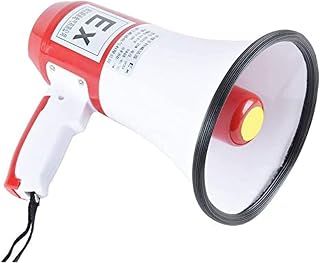 Megaphone Portable Megaphone Speaker with Siren,20 Watt Megaphone Bullhorn with High-Definition Recording,Lightweight Foldable Handle for Coaches, and Teachers,Outdoors,