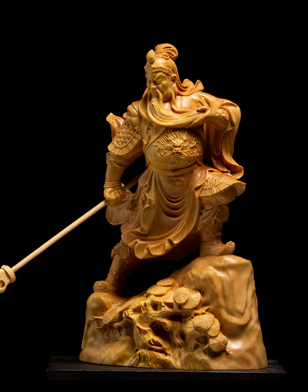 三国志.関羽.開運グッズ.樟木彫刻、 Amazon.co.jp: 関羽置物 木製フィギュア ツゲ 柘植木彫り【 三国志