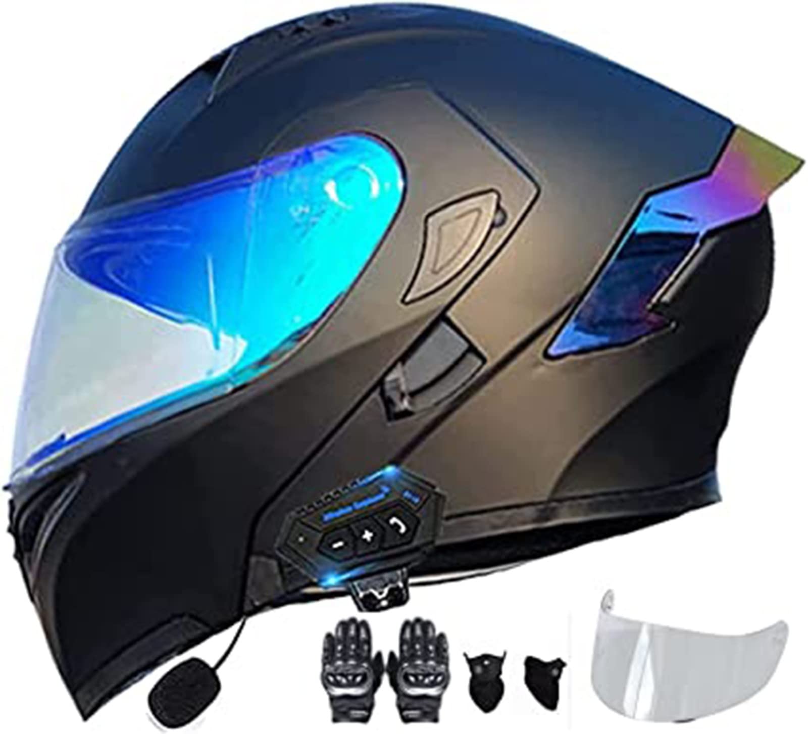 Integralny kask motocyklowy, wyścigowy kask motocrossowy z podwójnym wizjerem, do motocrossu, choppera, skutera, dla dorosłych, mężczyzn i kobiet, odpowiedni na wszystkie pory roku, certyfikat DOT