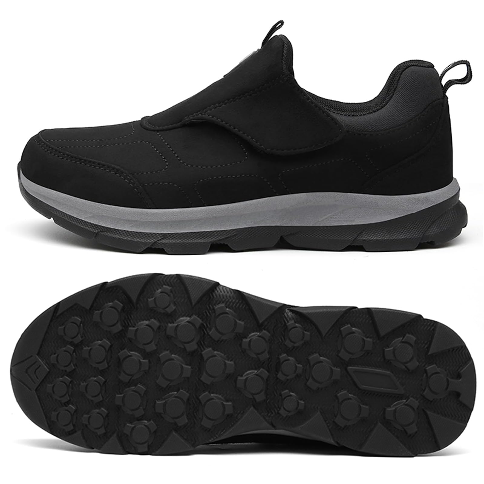Aocase Medical Shoes for Swollen Feet Men Women Wide Fit Shoes for Swollen Feet Wide Fit Trainers Men Wide Fitting Mens Shoes Diabetic Shoes for Men,Men black,45/275mm