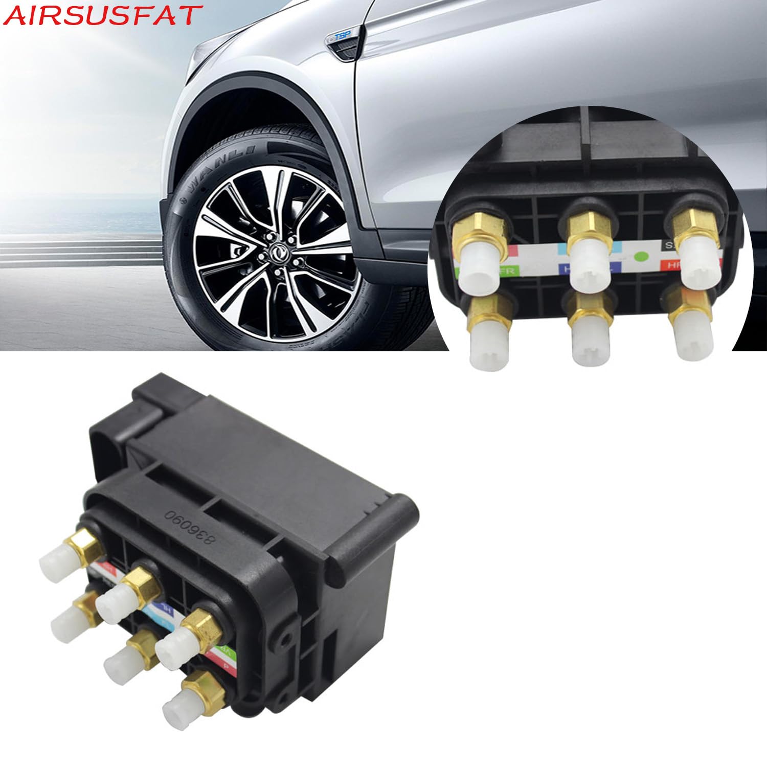 Luftfederung Kompressorventil Magnetblock Versorgung Steuergerät Luftversorgung Kompatibel mit 2006-2018 Mercedes Benz W164 W166 W221 W251 GL ML 2123200358 2513200058