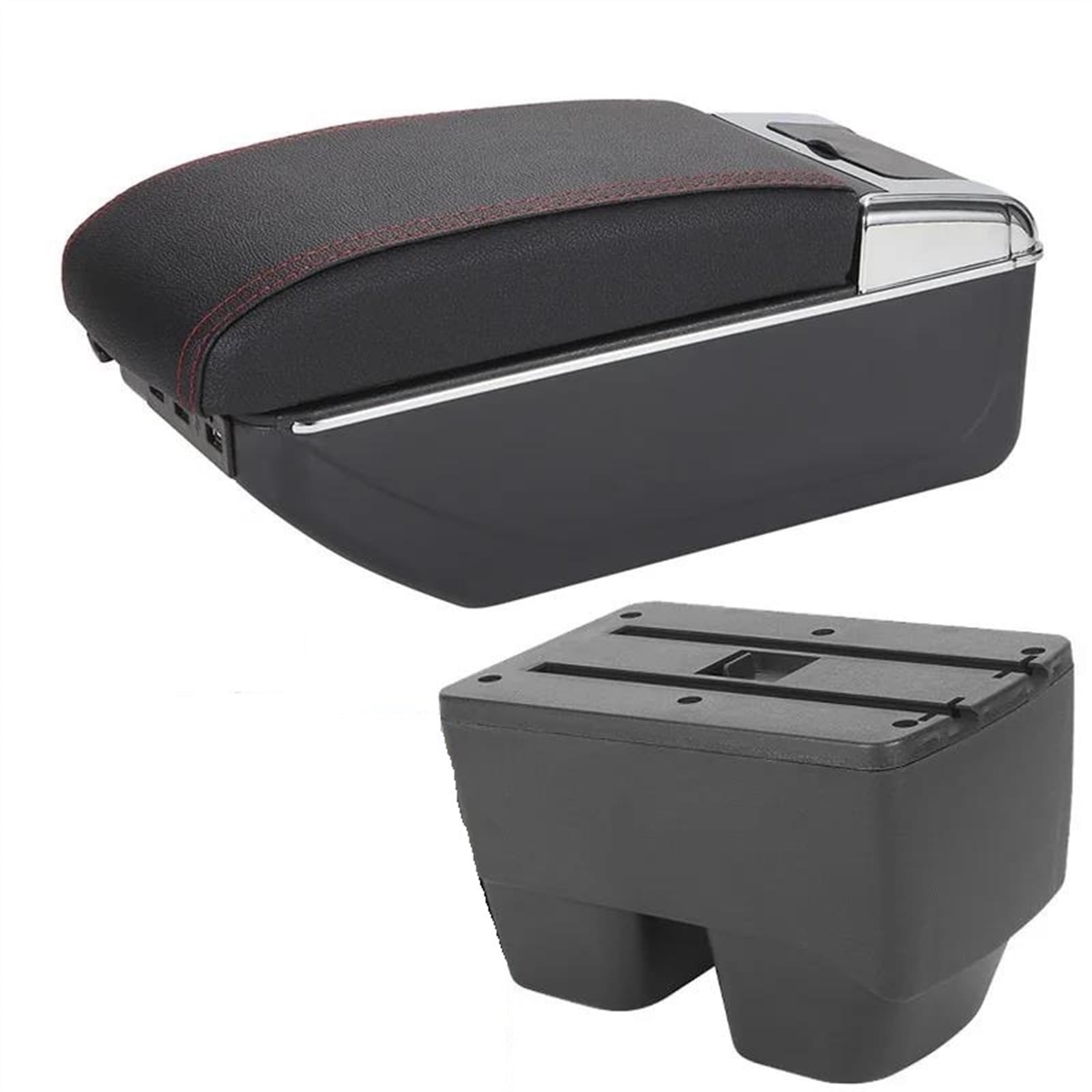 NMJLQW Storage Rack Car Armrest Box Storage Box Dedicated Retrofit Parts Interior Car Accessorie For Yaris SUV Cross(A1 Black red 7USB)