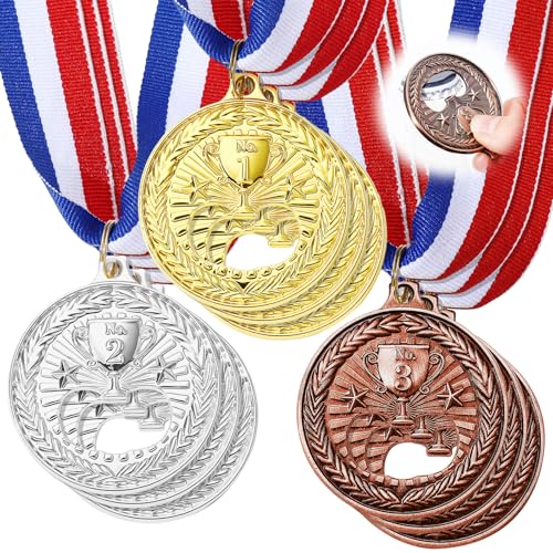 Honeydak Medal Trophy Bottle Opener for Beer with Ribbon, Trophy
