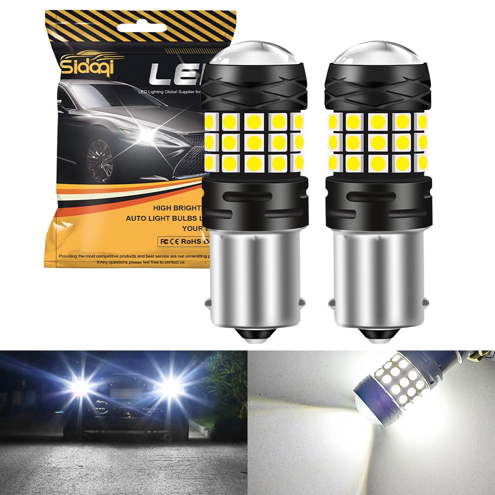 2 Lampadine LED 1156 P21W Bianche - 12-30V, 42 SMD, Per Luci Stop E Retromarcia