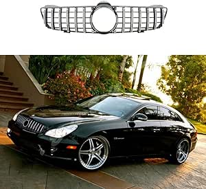 Grille Cover Glanzend Zwart GTR Stijl Grille Voor Benz Voor