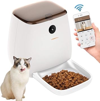 Amazon Vooph スマートペット自動給餌器 犬猫 自動餌やり器 ペットフードオートフィーダ 猫自動給餌器 餌入れ 給餌機 自動餌 猫 うさぎ エサ 自動えさやり ねこ 自動餌やり機 ワンチャン イヌ ネコ エサやり ペットフード ご飯 自動 食器 猫 エサ タイマー式 自動 犬猫
