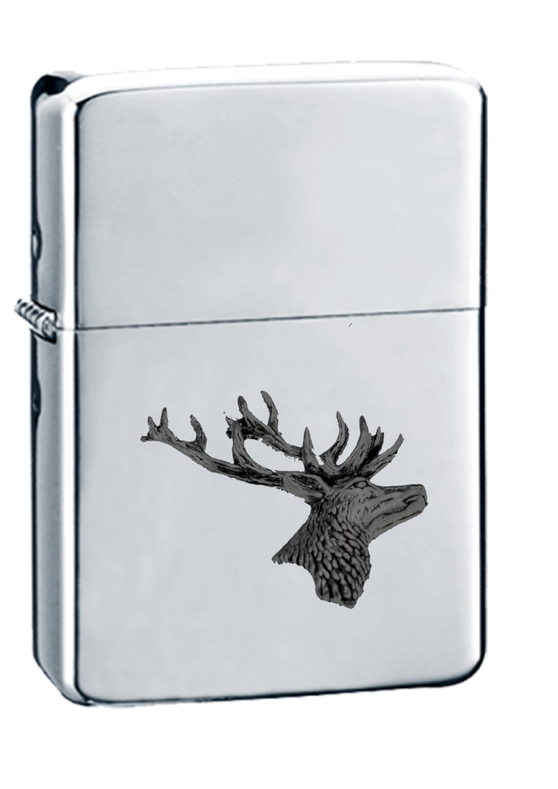 Briquet rechargeable essence résistant au vent tête de cerf A21