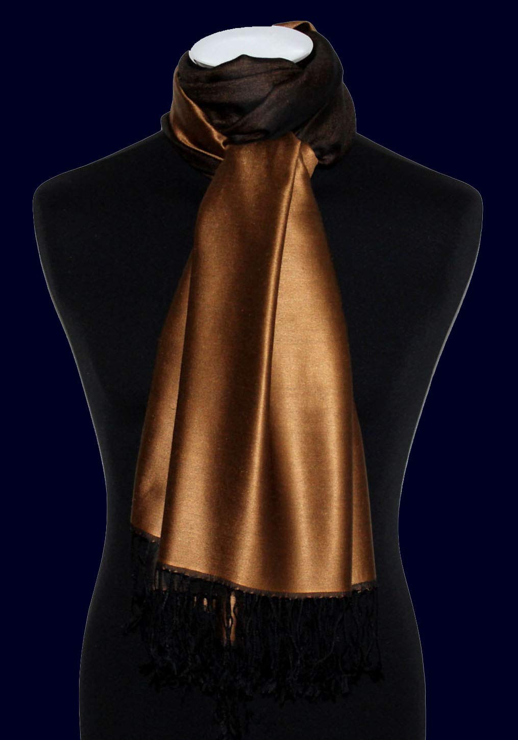 Lorenzo Cana Pashmina Damenschal Wendeschal 70% Seide 30% Viskose Schaltuch 70 x 190 cm zweifarbig Schal