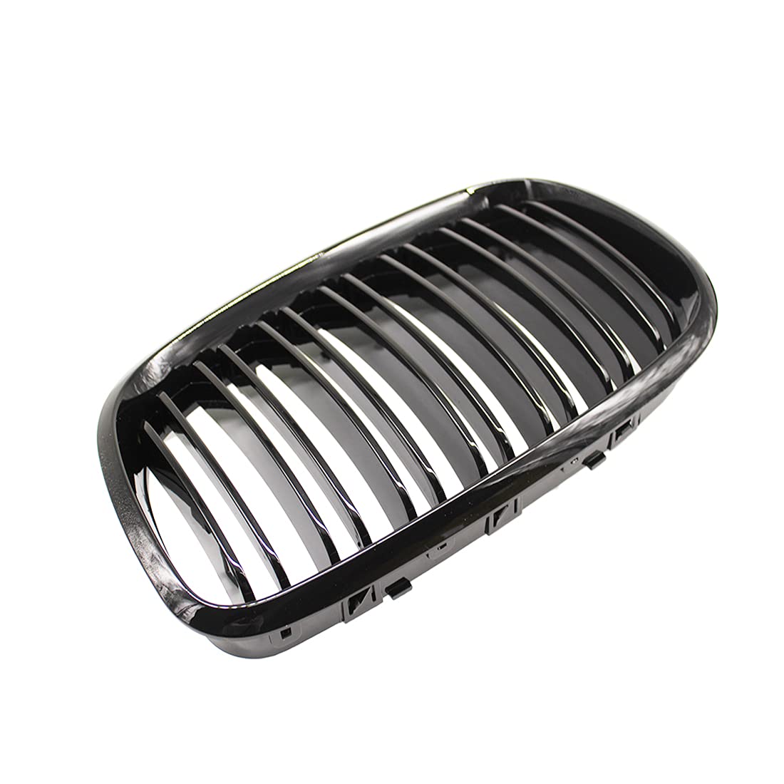 Grilles de rein de course avant noir brillant à double lamelle Grille de Sport adaptée pour BMW X5 X6 E70 E71 2007-2013 pièce de rechange d'accessoires de voiture