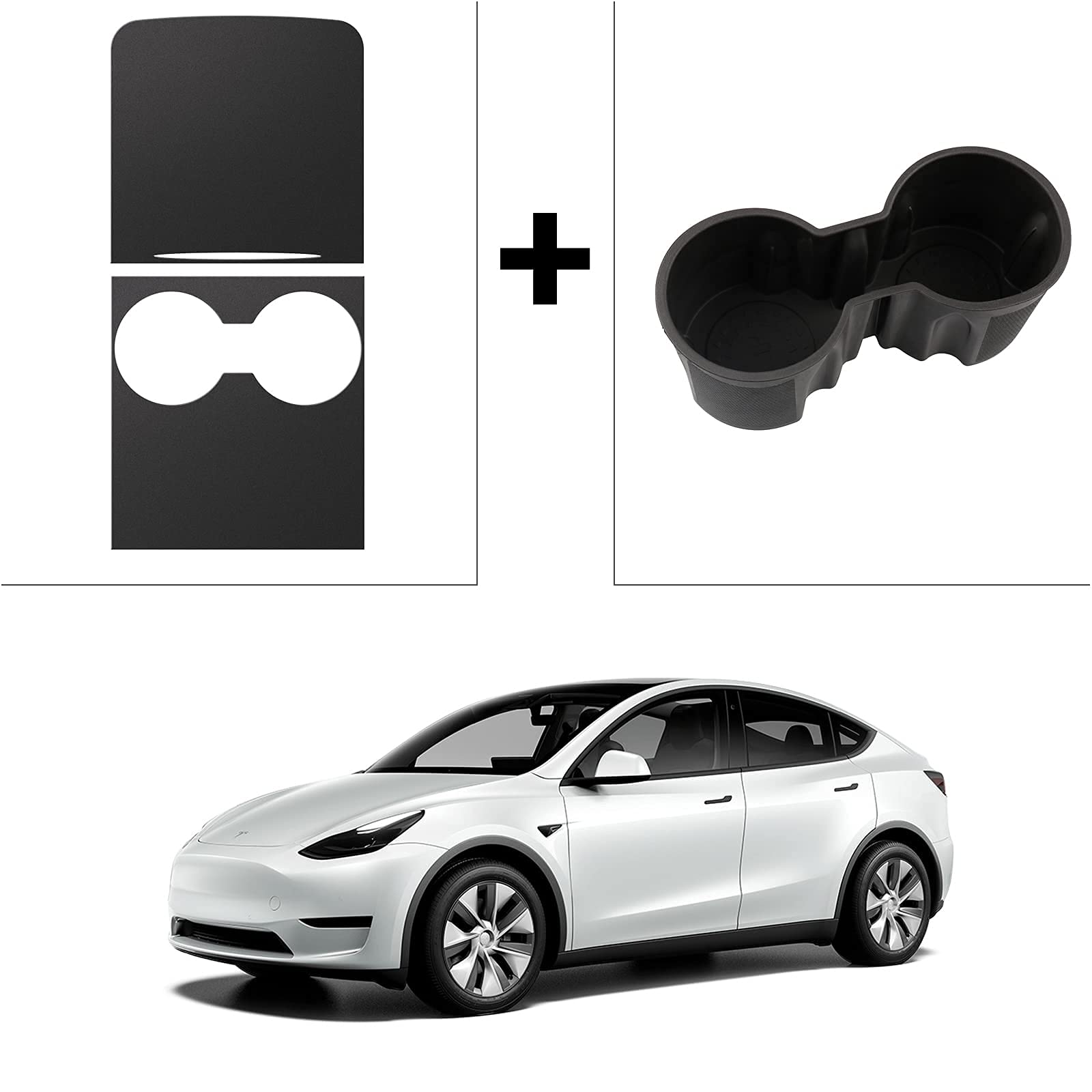 Buy Motrobe 2021 Tesla Model Y Model 3 Cup Holder Insert & Center