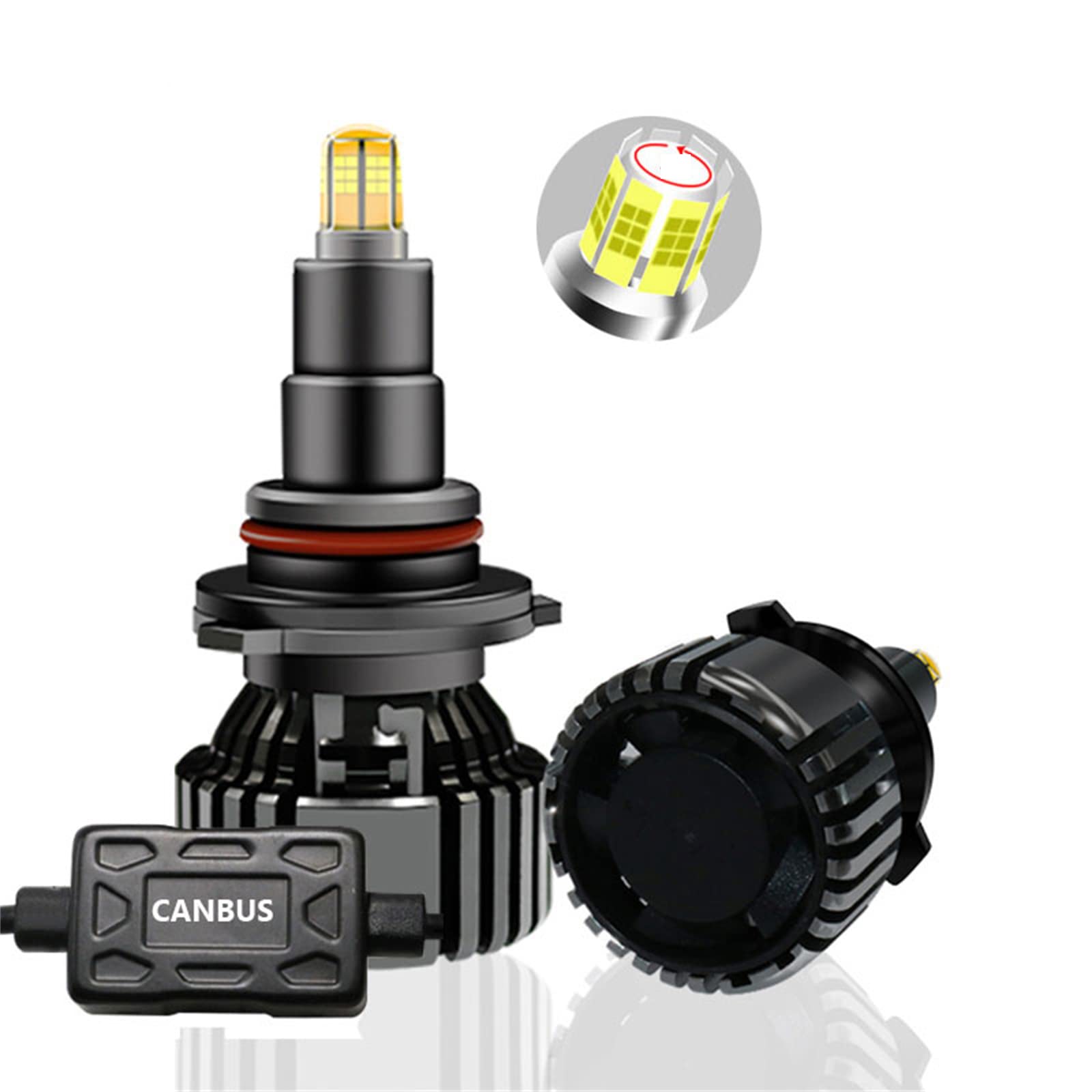 Lampadine LED Per Proiettori, Kit Di Conversione Bianco Freddo 33000LM 6000K Abbaglianti Abbaglianti, Plug And Play Per Fari Abbaglianti/Anabbaglianti, Confezione Da 2,H7