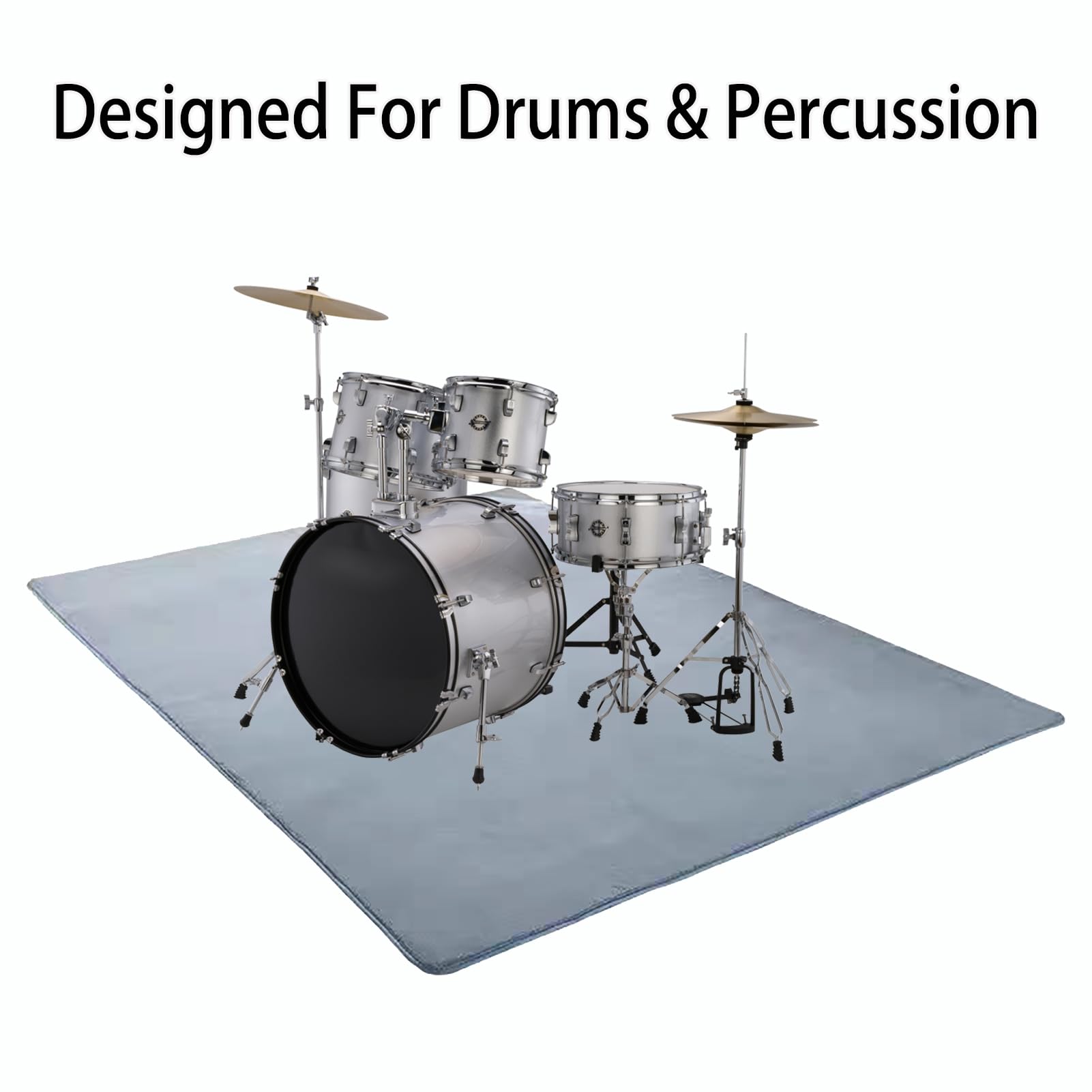 Tappeto per Batteria Professionale Tappeto insonorizzato per Pianoforte 120 x 120 cm Tappeto Drum Tappeto a Tamburo Tappetino per Batteria Elettronica Tappetino per Tamburo Insonorizzato