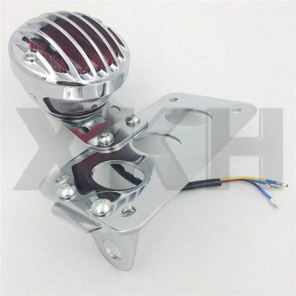 XKH- License Plate Bracket w/LED TailLight Compatible with Harley Softail Touring Sporster [B07PNS842N]