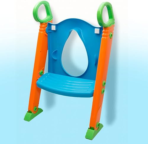 Miniatura 4 de Alayna Asiento de entrenamiento para ir al baño con escalera y protector contra salpicaduras mejorado, taburete de inodoro para niños pequeños con