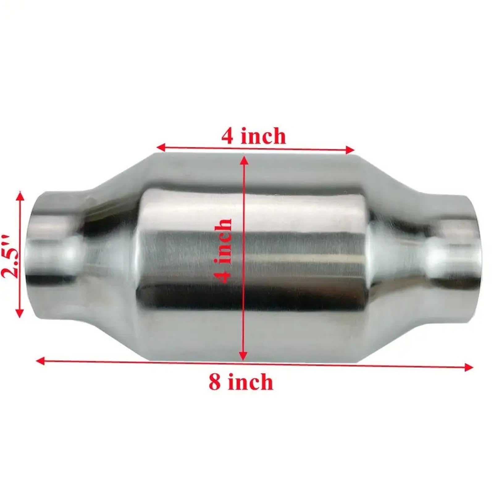 katalizator samochodowy Katalizator wysokoprzepływowy 4" x 8" - podłoże metalowe 200 ogniw/cpsi - wejście/wyjście 2,5"/3" - zgodny z normami EPA i Euro 3 | 2.5 inch 100 cell