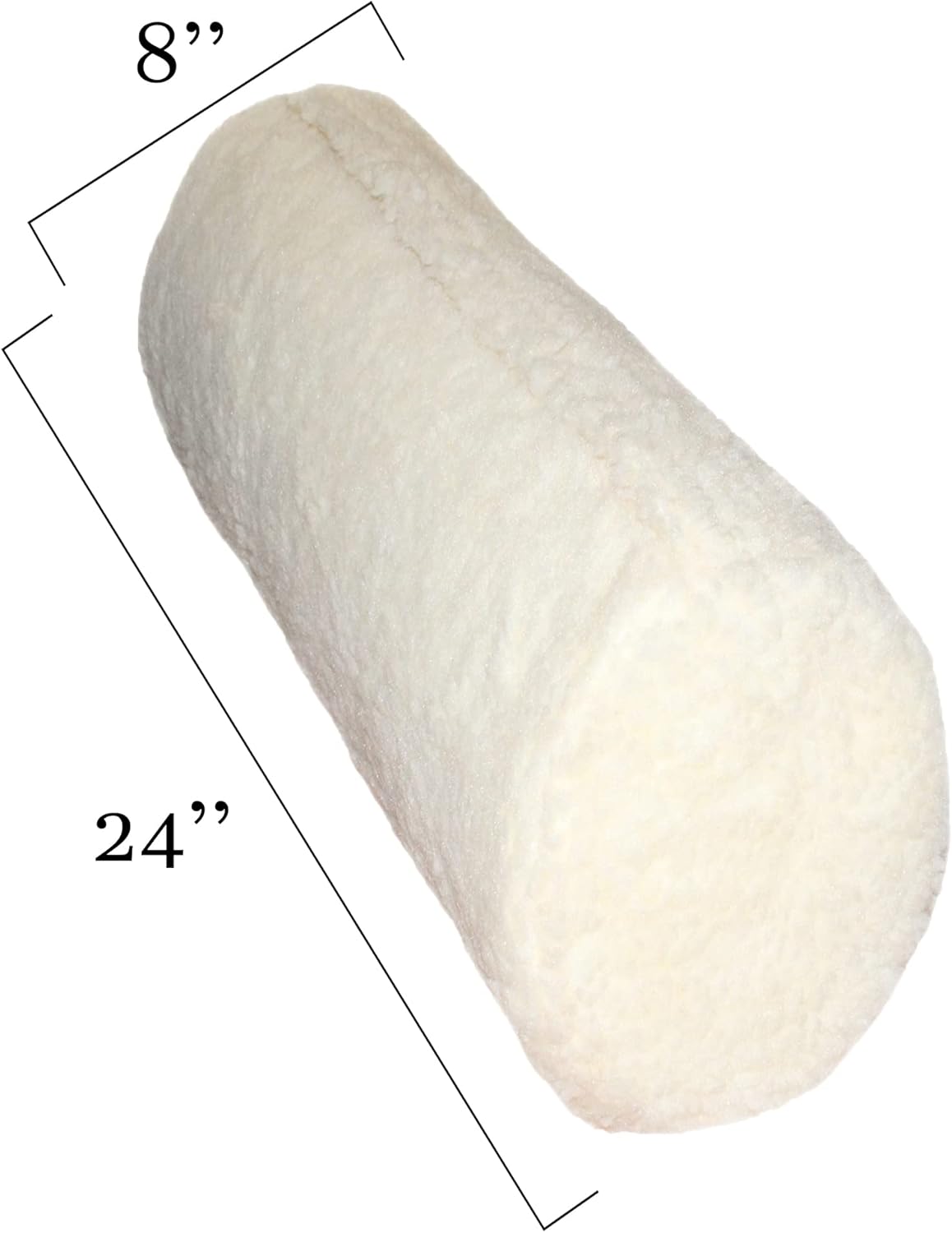 Rehabilitation Advantage Body Positioning Sheepskin Cylinder Bolster 8 Inch x 24 Inch