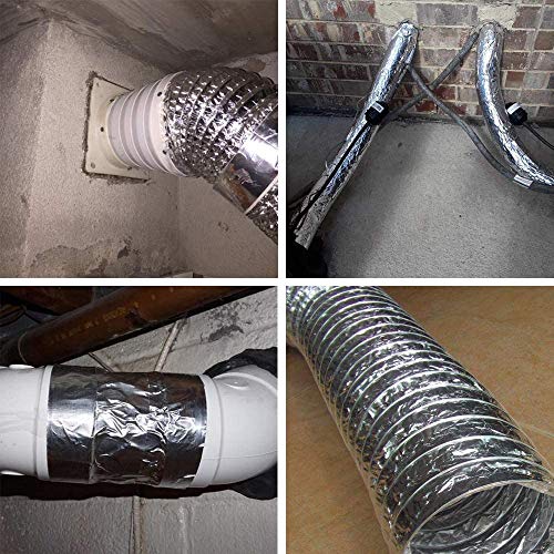 TYLife Aluminum Foil Tape,2In x 108Ft 5.9 Mil Aluminum Air Duct Tape, High Temp and Heavy Duty Metal Foil Tape for HVAC, Pipe, Sealing & Patching Hot & Cold Air Ducts, Metal Repair, Insulation