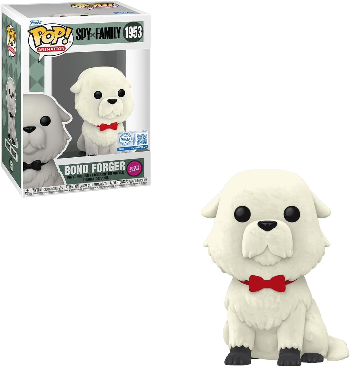 Funko Spy X Family Bond Forger Red Bowtie Flocked Chase Exclusive Pop Vinyl Figure 1953