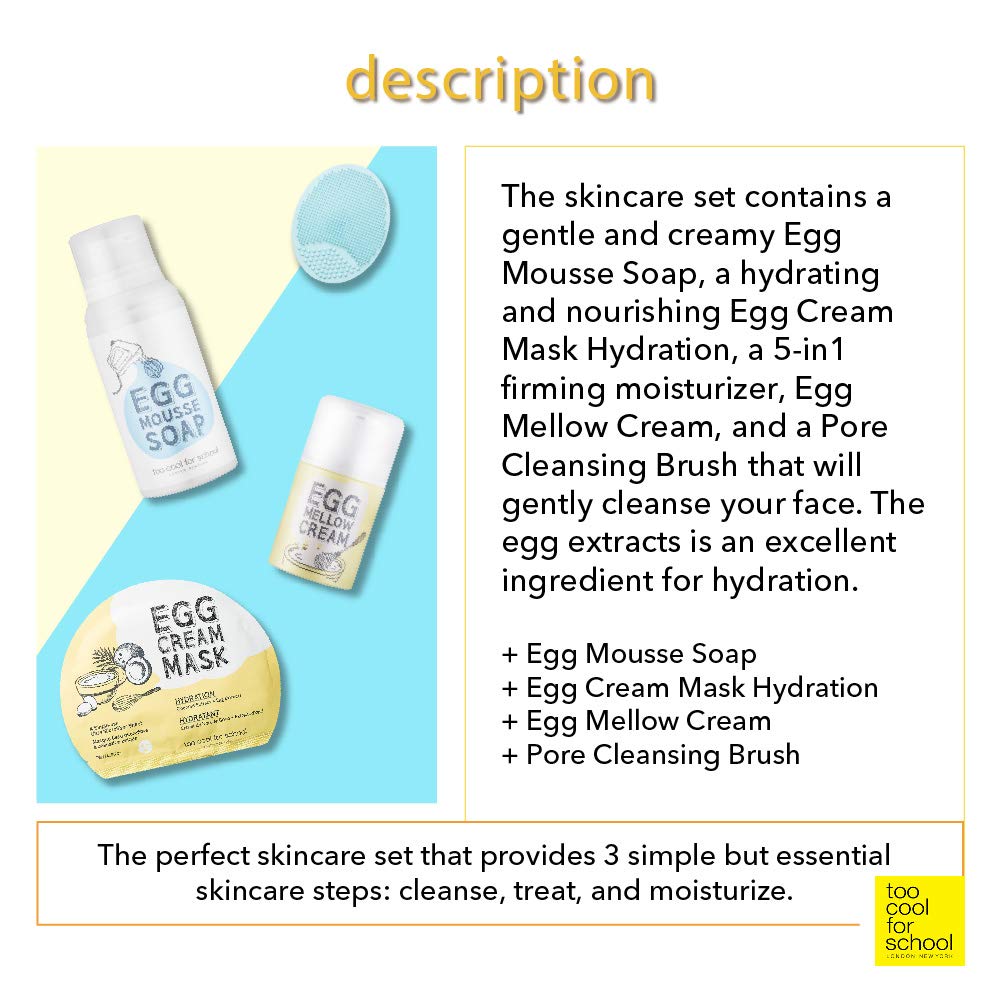 Too Cool For School Egg-Ssential Skincare Set