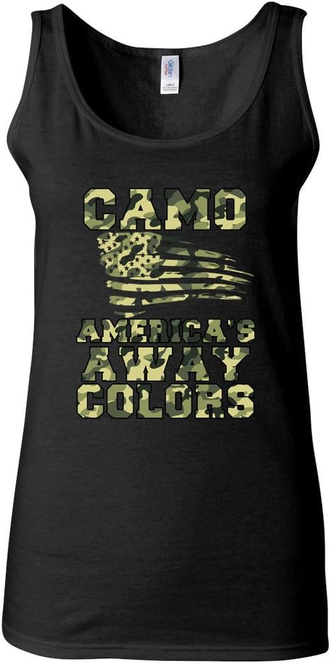 City Shirts Junior Camo America's Away Colors USA Sleeveless DT Tank Tops