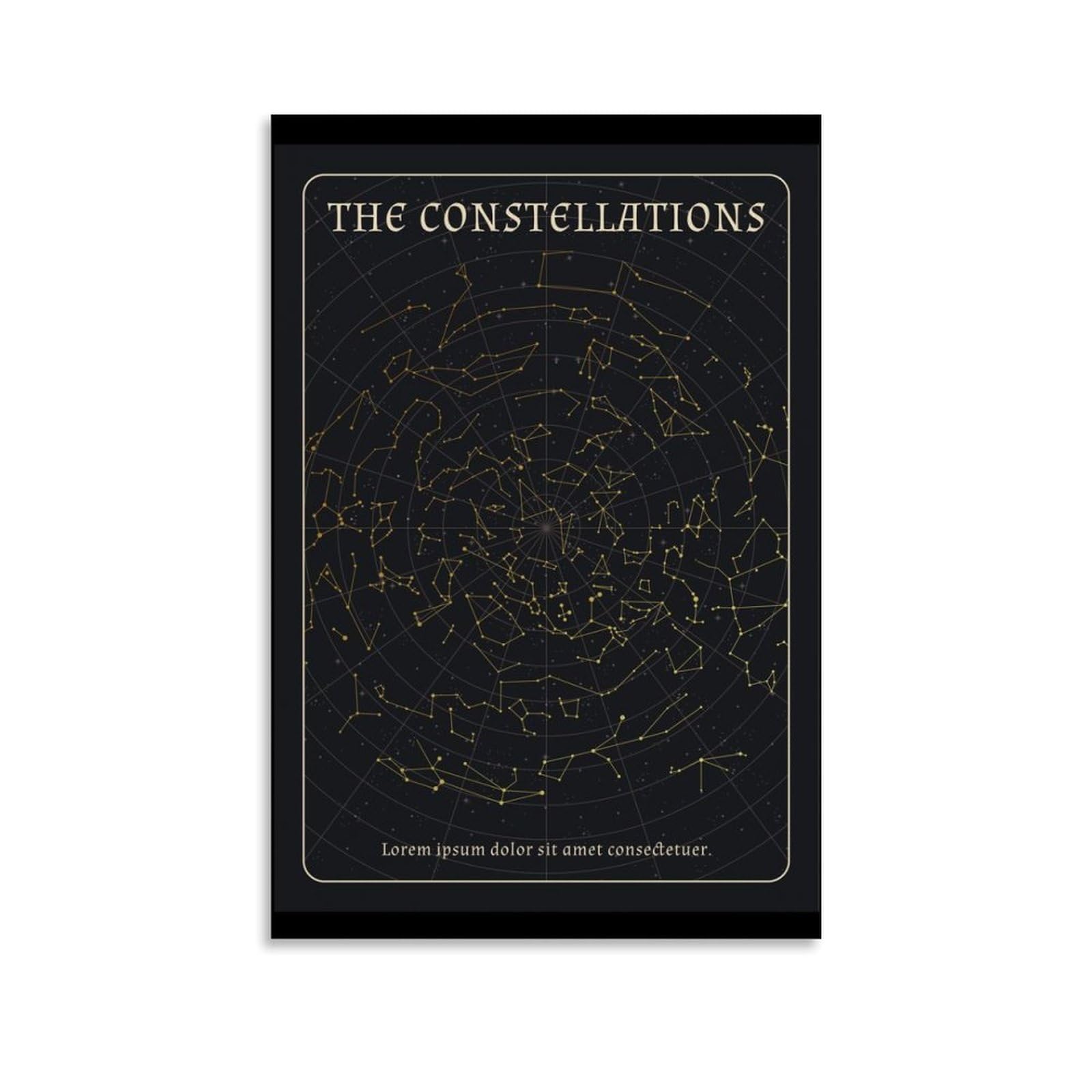 Constellations Of Stars Space Poster Office Room Decor Cosmic Starry Sky Wall Art Posters for Wall Decoration 24x36inch(60x90cm)