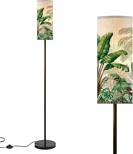 Miniatura 13 de Modern Floor Lamps for Living Room 70s Retro Seamless Orange Brown Pink Beige 60s 70s Standing Lamps with Linen Lampshade Tall Lamp Metal Pole Lamp