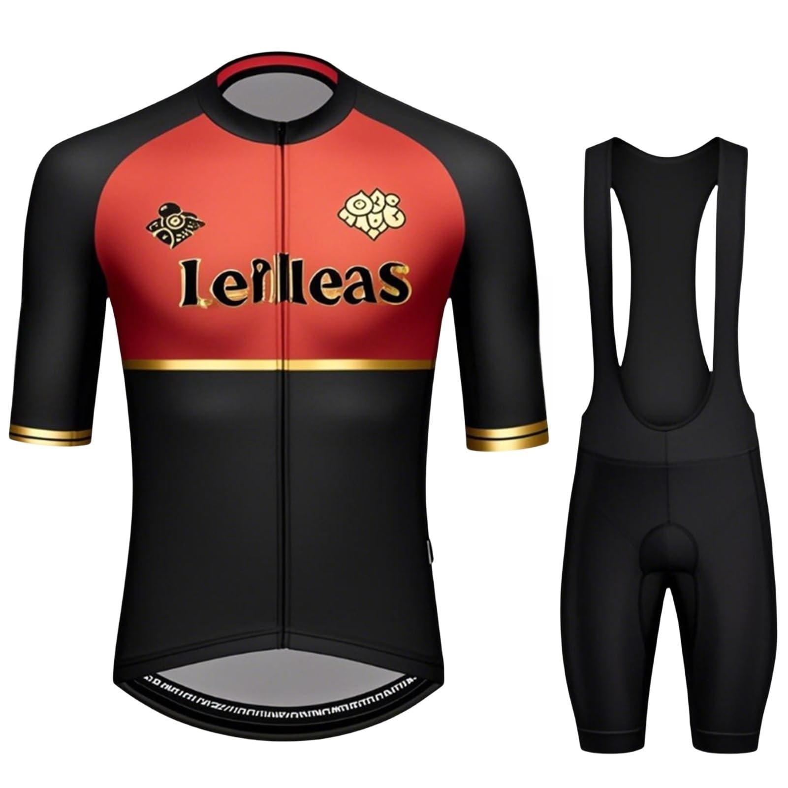Ensemble Maillot de Cyclisme pour Homme, Maillot de Cyclisme Respirant et Cuissard de Vélo Rembourré en Gel, à Séchage Rapide