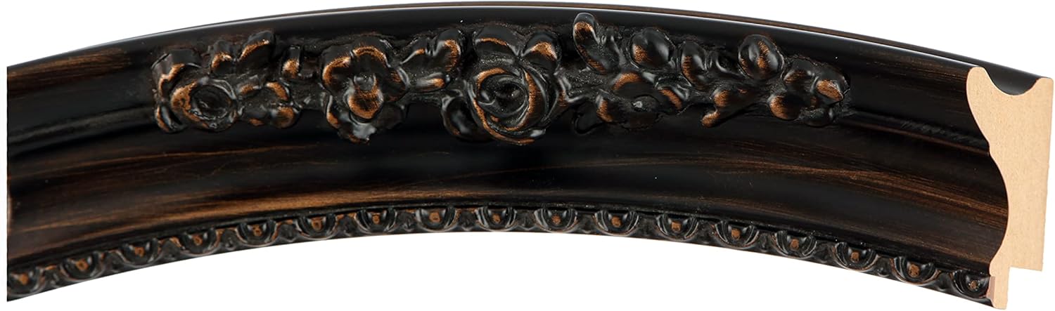 OVALCREST Round Beveled Wall Mirror for Home Decor - Versailles Style - Rubbed Bronze - 22x22 Outside Dimensions