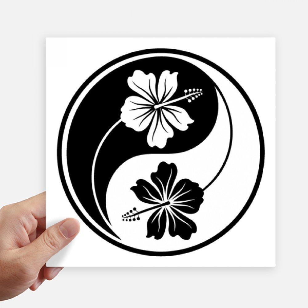 Autocollant bouddhisme yin-yang grand format 20x20 cm pour mur et moto