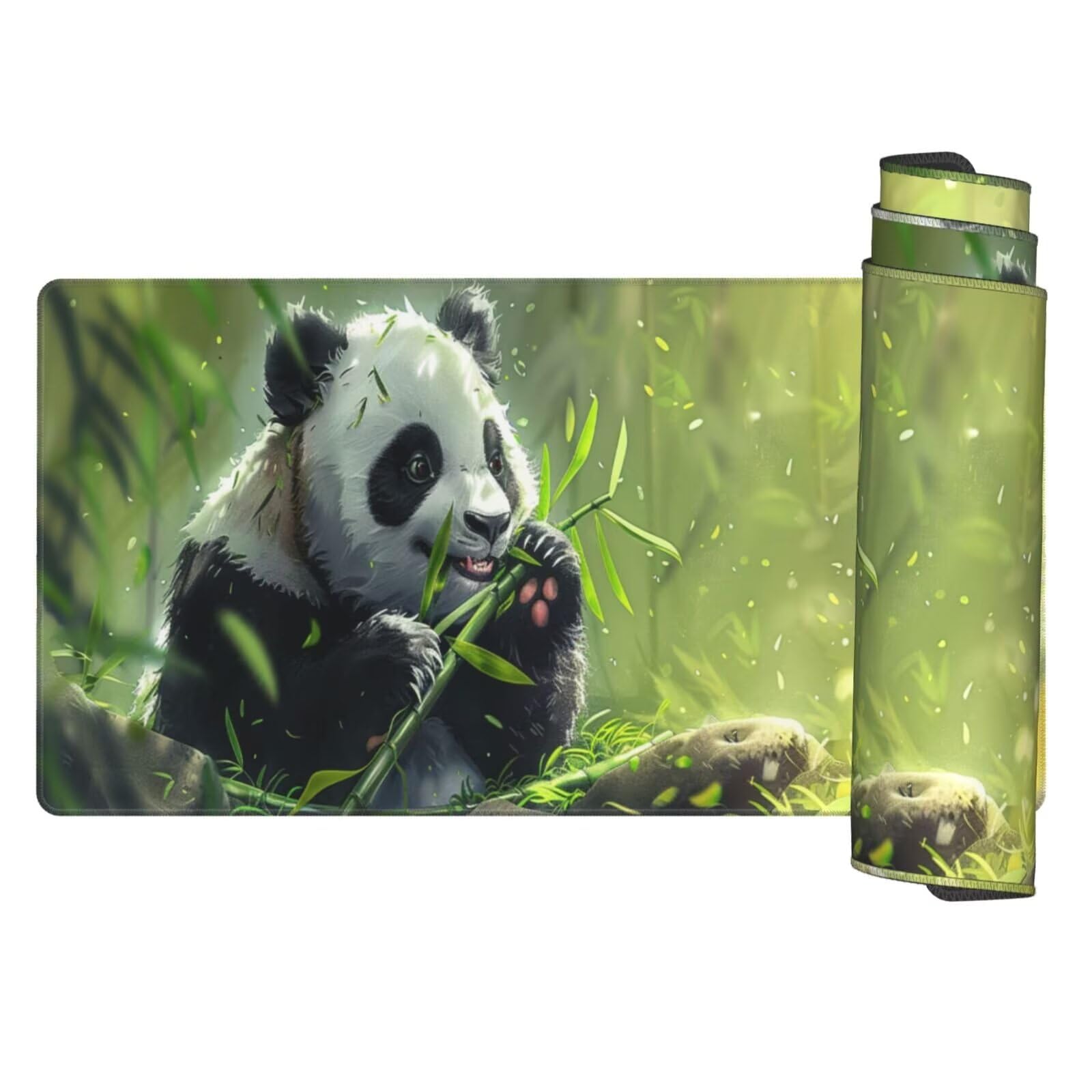 Tappetino Mouse Cina Panda gigante tappetino mouse xxl gaming 1200x600x3mm Grande Tappetino per mouse waterproof，superficie prova di versamento e base antiscivolo，casa Ufficio scrivania Decor F42