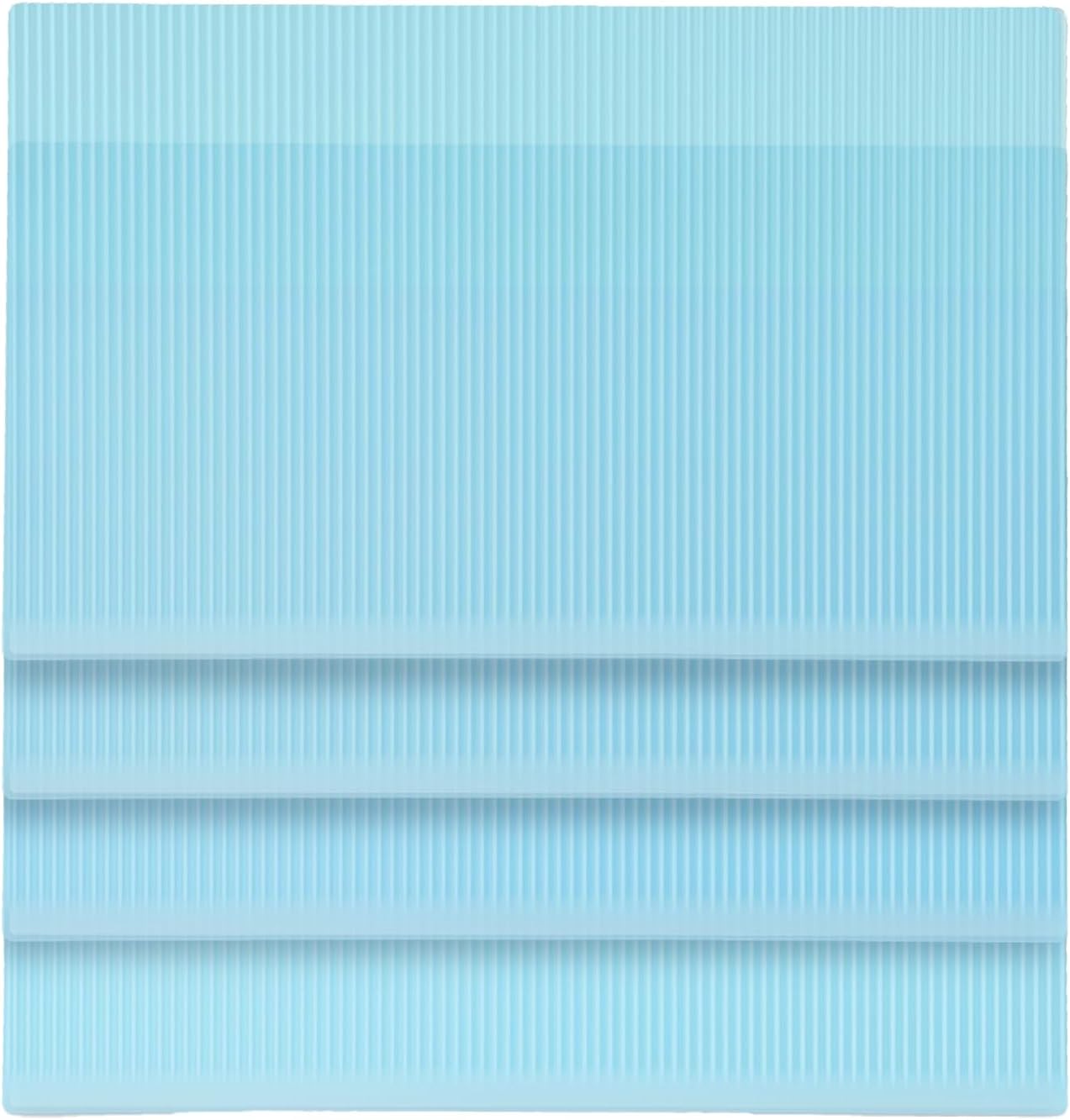 Fridge Liners, 4 Pieces Non Adhesive Refrigerator Liner, Compact Design Spillproof Fridge Mats, Kitchen Drawer Liner for Closet, Home, Apartment, Cabinet, Shelf, Dresser, Counter