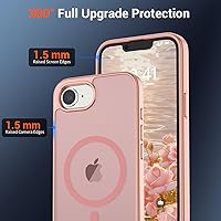 Vista 855 de SUPFINE - Funda magnética para iPhone 13 Pro Max (compatible con MagSafe), (protección contra caídas de grado militar de 10 pies), delgada, Negro