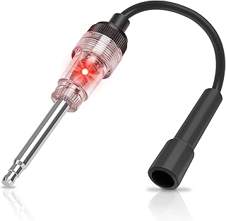 Inline Spark Tester Engine Ignition - SAN AUSTIN Small Engine Plug Ignition Straight Boot Tester Light, Spark Plug Coil Diagnostic Detector Tool (1 Pack)