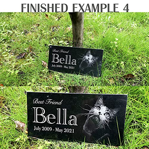 ADFSTONE Pet Memorial Stones Personalized Dog Remembrance Gifts, Customized Cat Picture Grieving Plaque, DIY Gravestone, Custom Sympathy Photo Gift, Animal Grave Markers - Thumbnail 7