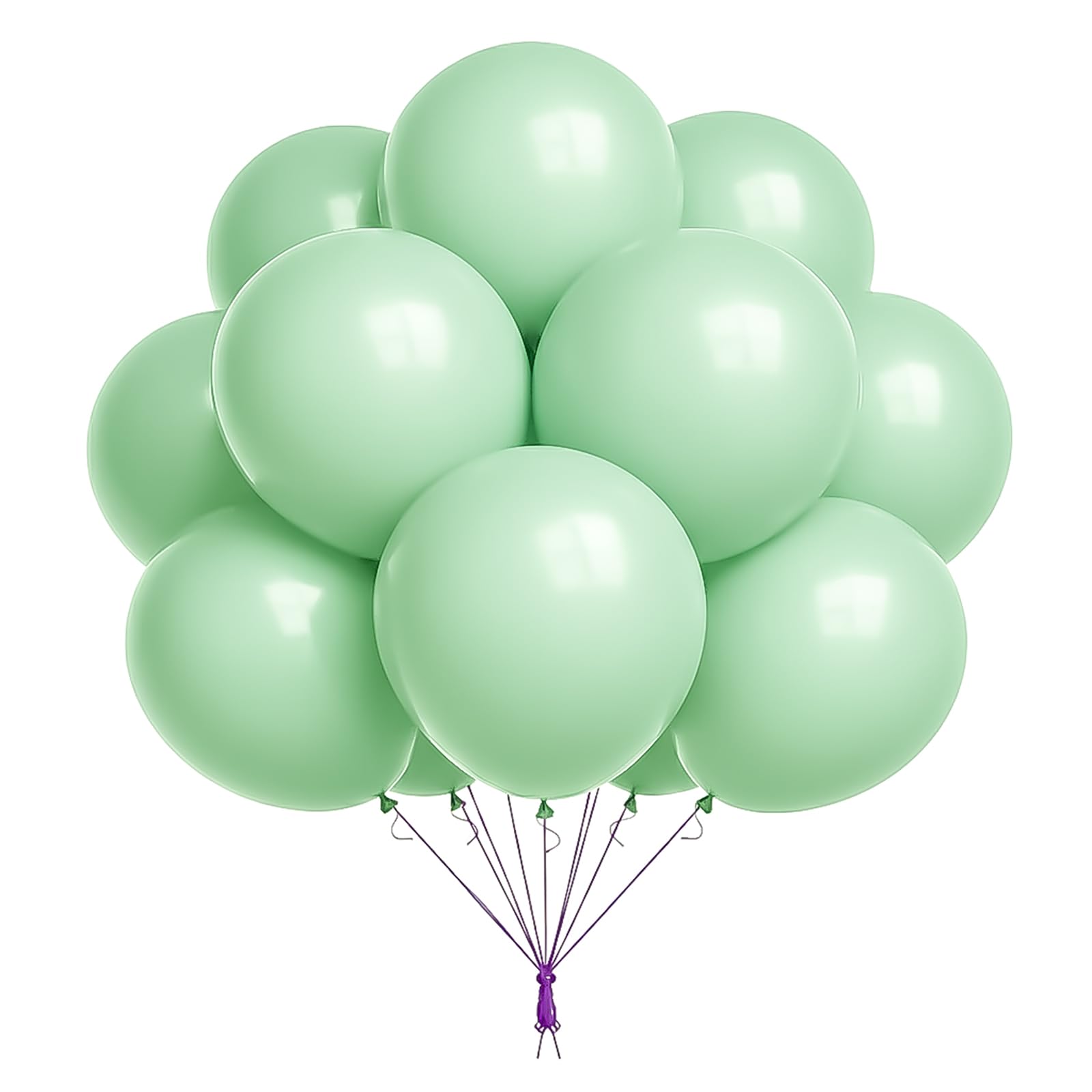 18 Inch Pastel Green Balloons – Pack of 8, Large Premium Helium-Quality Latex Party Balloons for Birthday & Wedding Decorations