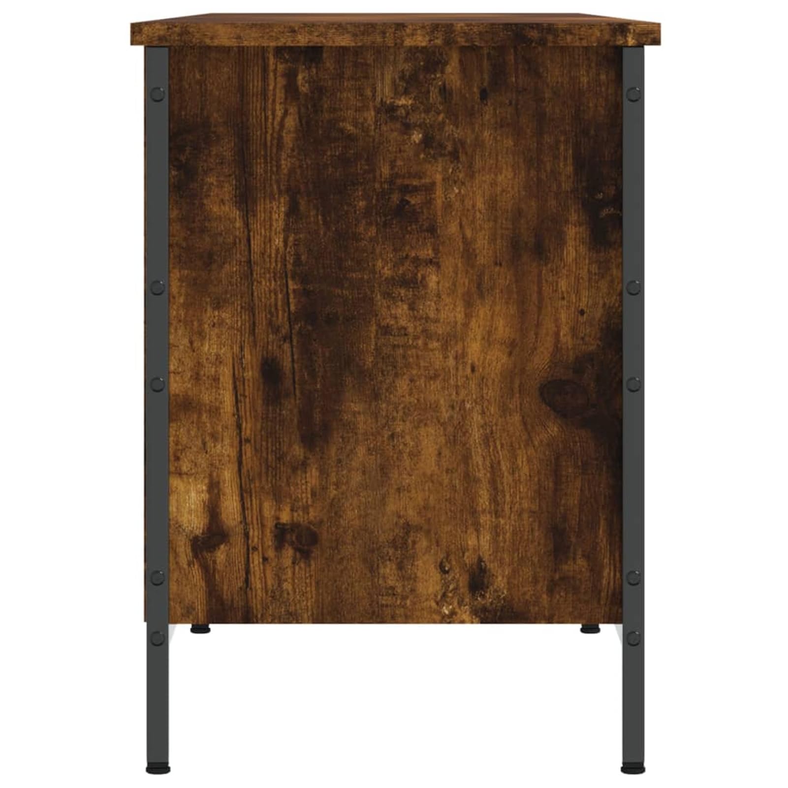 ZEYUAN Zapatero Madera de ingeniería Roble Ahumado 131x35x50 cm, Mueble Zapatero Estrecho, Organizador Zapatos Armario