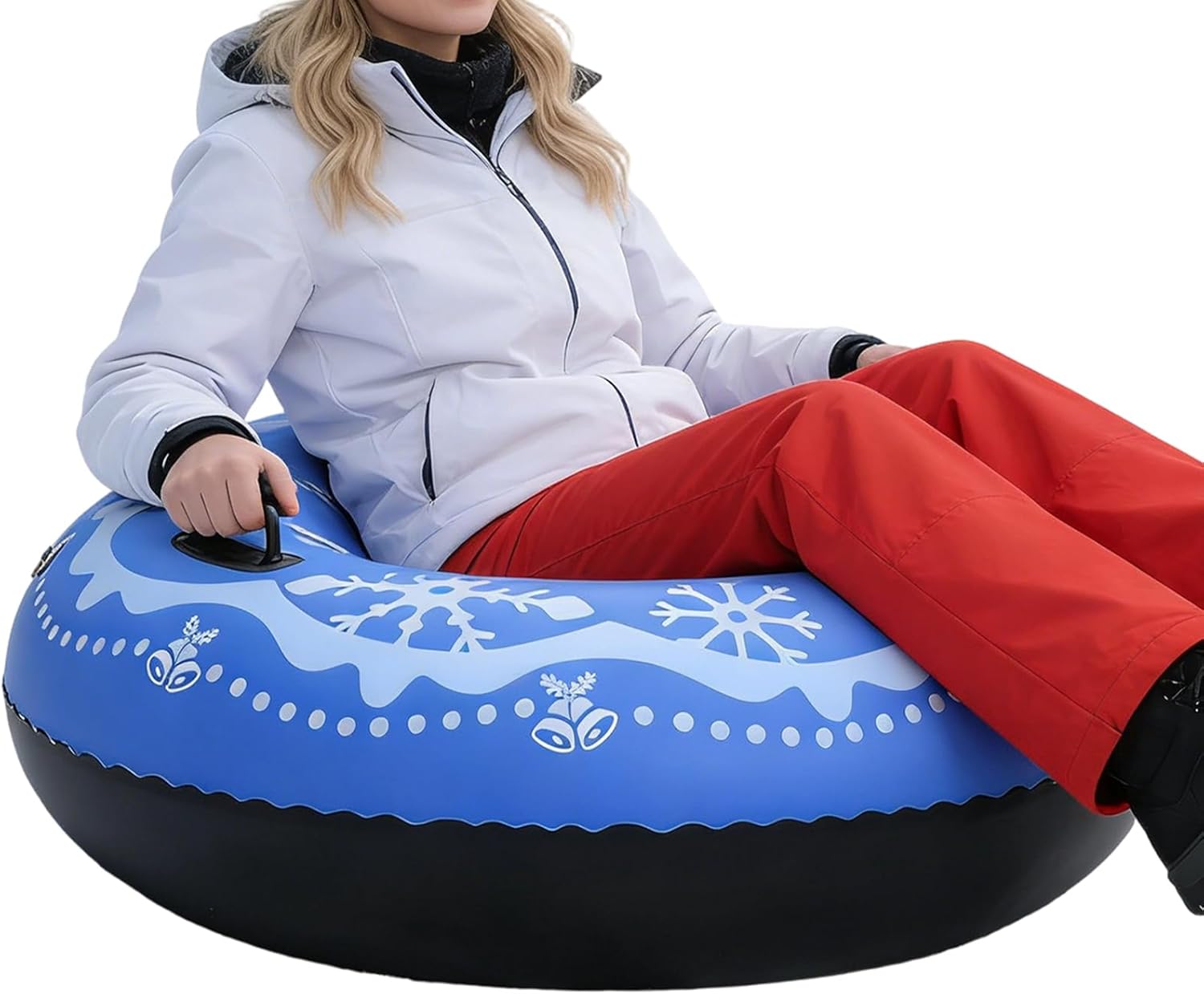 Heavy Duty Snow Tube - Cold Resistant PVC Outdoor Fun Toy,Winter Toys for Kids, Snow Tubing,for Family Friends Adults Teens Boys Girls Ho