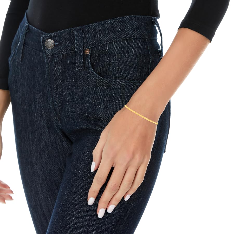 Floreo 10k Yellow Gold 2.5mm Solid Spiral Rope Multi Diamond Cut Chain Bracelet or Anklet2