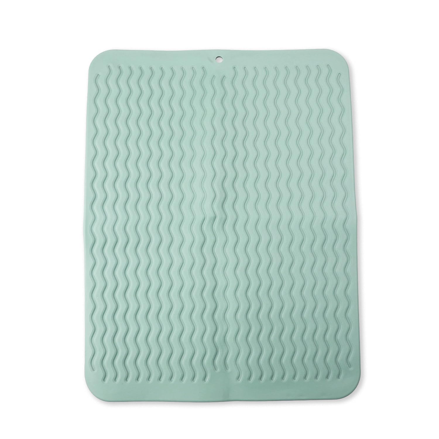 Bojueshaw Silicone Dish Drying Mat,Large Kitchen Draining Board,Heat Resistant,Non-Slip Counter Protector for Dishes,Pans & Appliances(Green)