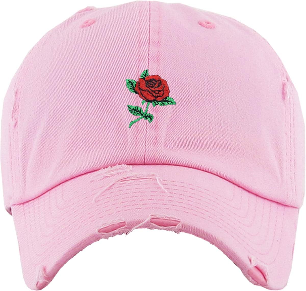 Rose Flowers Love Good Vibes Men Women Dad Hat Baseball Cap Adjustable Unisex - Image 2