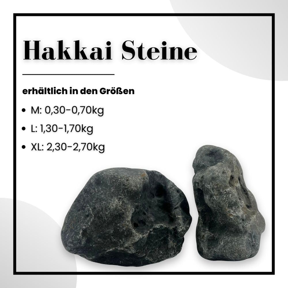 AquaOne Aquariumsteine Hakkai Stein I Natursteine 25 kg Mix Größe M-XL I Natürliche Aquascaping Steine für Naturaquarien, Biotope und Pflanzenbefestigung