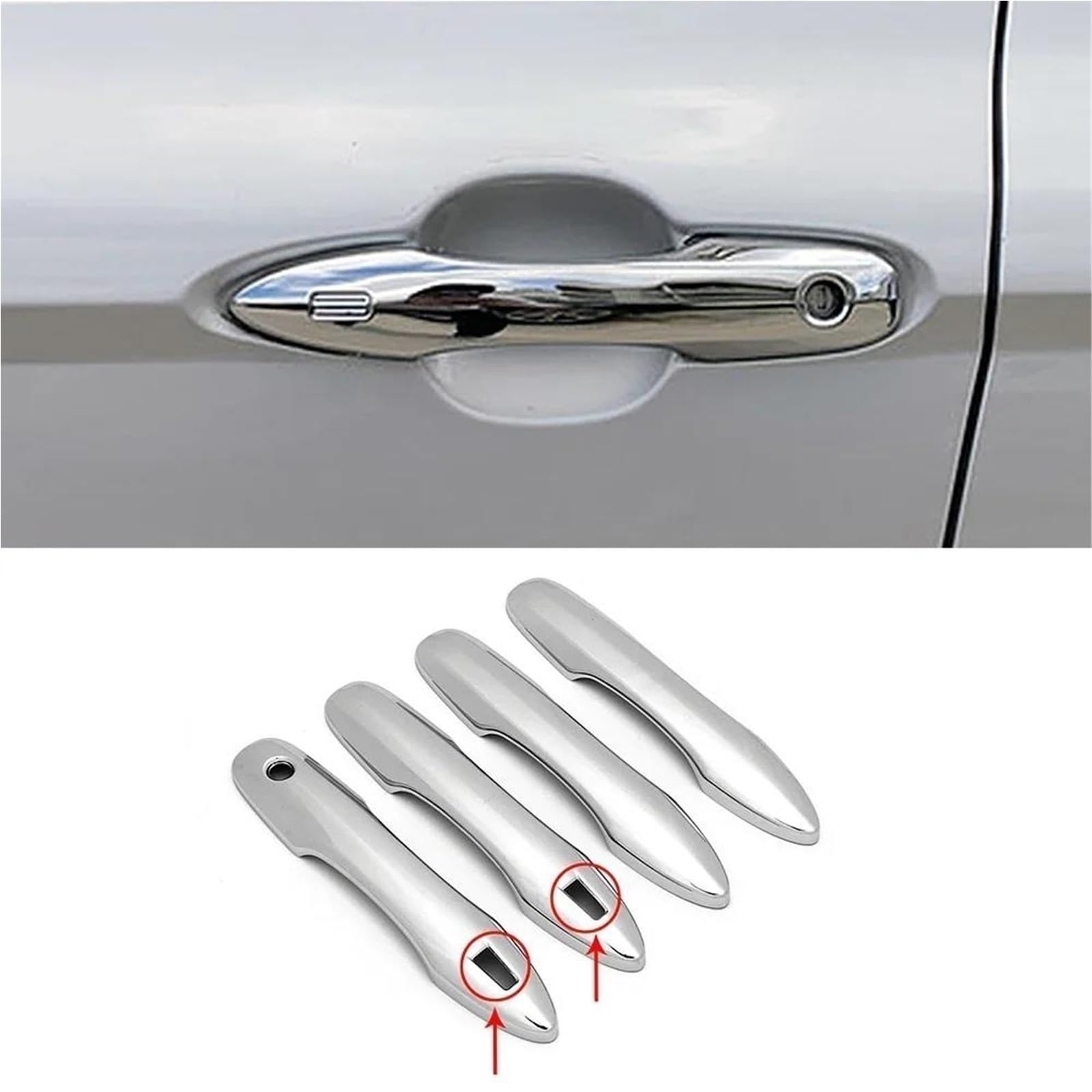 NOHEEU Car Door Handle Cap Decorative Outer Cover Shell for Toyota for Prius 2016-2024(Style 4)