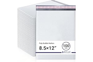 White 8.5 x 12 Inch Poly Bubble Mailers