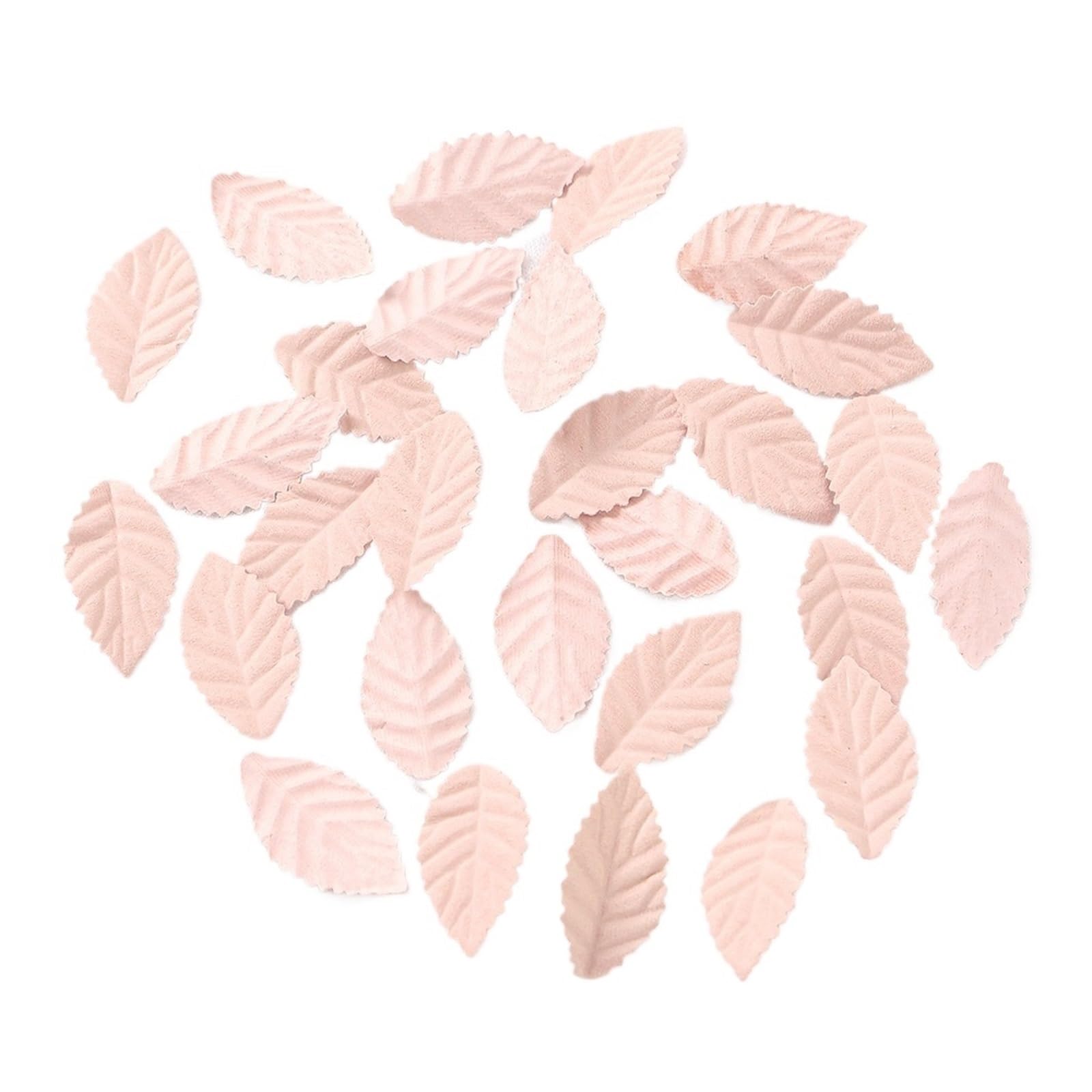 50/100Pcs Artificial Tree Leaf Flower Fake Leave For Home Decor Wedding Decoration Wreath Garland Scrapbook DIY Accessories(Light Orange,50pcs)