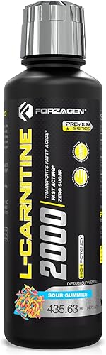 Miniatura 12 de Forzagen L- Carnitina 2000 - L carnitina líquida con vitamina B6 | Acetil L-carnitina | L-tartrato | 30 porciones (ponche de fruta agria)