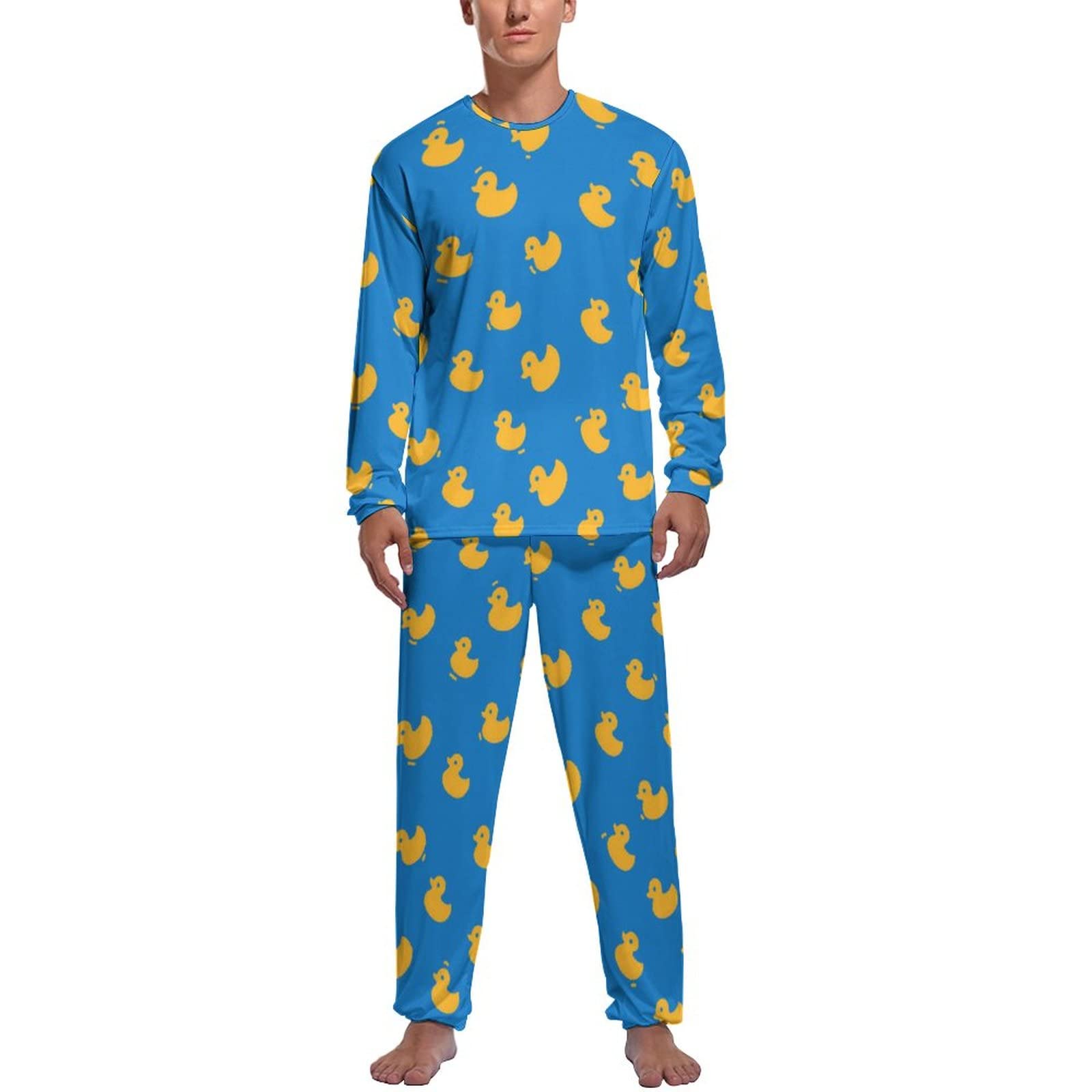 Leuke Badger Zachte Pyjama Sets Voor Mannen Lange Mouwen Top En Onderkant Pjs Set Nachtkleding Nachtkleding