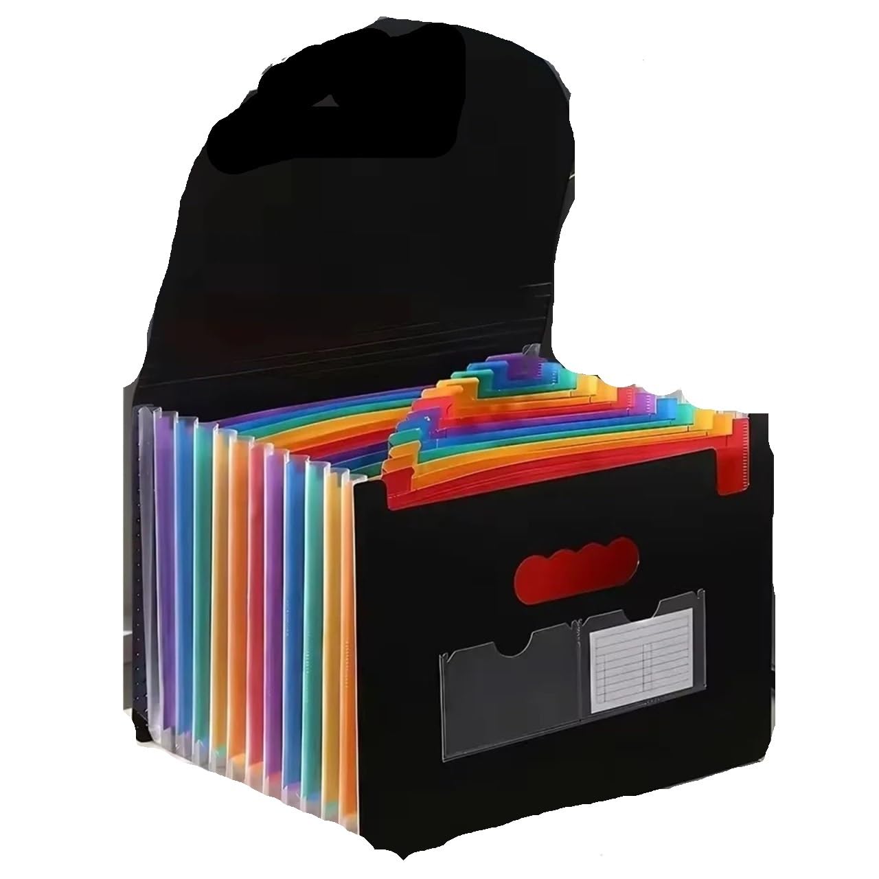 Organizer a Fisarmonica, Cartella for Fisarmonica Organizzatore espandibile da 13/25 Tasche Nero for l'archiviazione di Documenti da Ufficio(25 Grids)