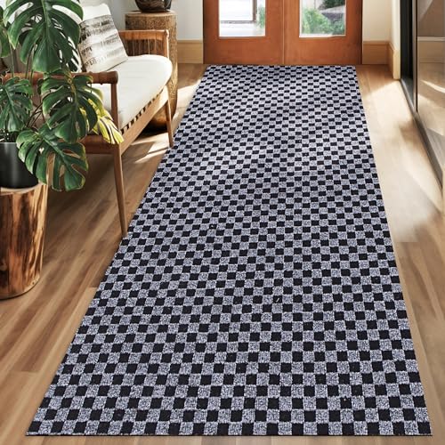 koloko 3ft x 19ft Runner Rug Non-Slip Outdoor Indoor Carpet Runner Custom Size Floor Runners Area Rugs Mat with Rubber Backing for Hallway Entryway Balcony Patio Kitchen Garage Stair Laundry