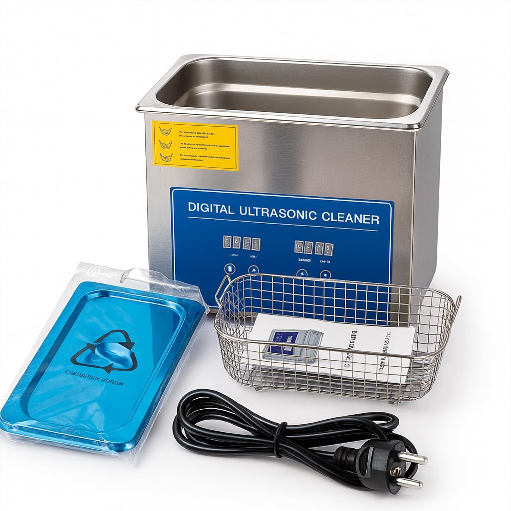 10 Liter Digital Ultrasonic Cleaner Machine for Laboratory, Jewelery, Dental & Industrial Cleaning | Stainless Steel Ultrasonic Cleaning Tank with Timer & Temperature Control |-image-39