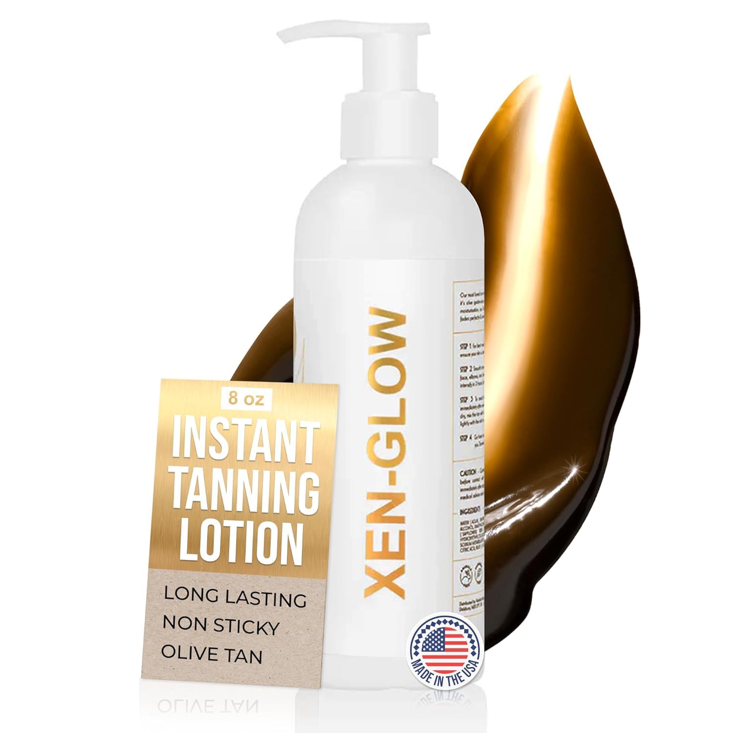 Dark Self Tanning Lotion for Face & Body - Hydrating Sunless Tanner for a Natural, Streak-Free Olive with Vitamin E, C & Aloe - Fast-Drying Dark Self